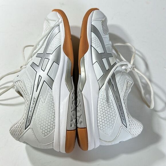 ASICS Women's GEL-Rocket 8 Volleyball Shoes White/Silver Size 10.5 - Picture 3 of 14
